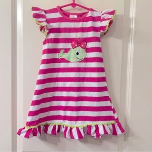 🌟Host Pick🌟 EUC 3T Pink and White Whale Dress